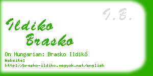 ildiko brasko business card